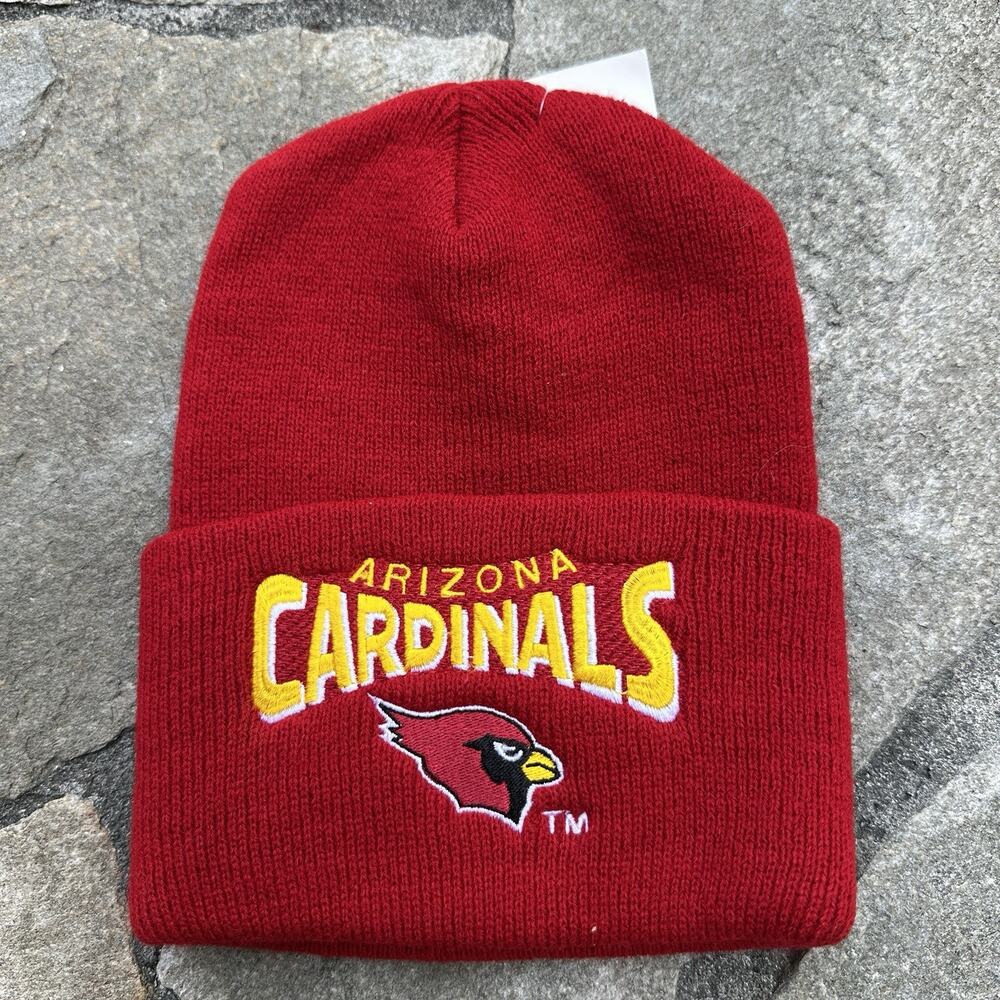 VINTAGE Arizona Cardinals Beanie Knit Cap Hat USA NFL Football Retro Sports